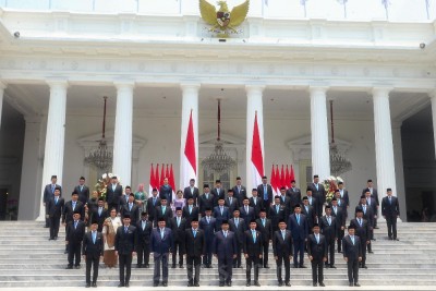 Presiden Prabowo Subianto Melantik Menteri Kabinet Merah Putih