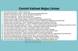 Pengertian Majas Litotes dan Contoh Kalimatnya