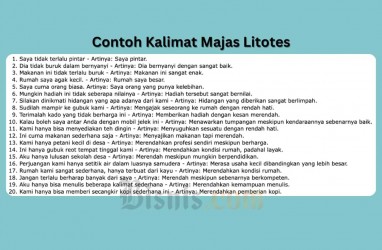 57 Contoh Majas Litotes dan Artinya