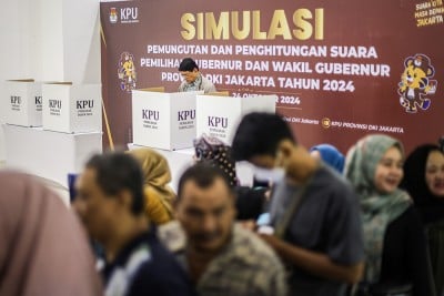 Simulasi Pemungutan Suara Pilkada DKI Jakarta 2024