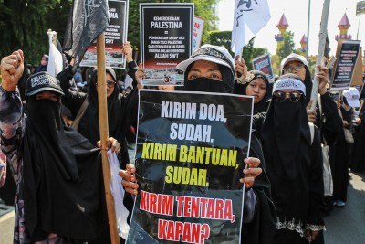 Aksi Solidaritas Bela Palestina di Semarang