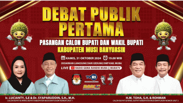 Digelar 31 Oktober, Ayo Saksikan Debat Calon Bupati dan Wakil Bupati Muba!