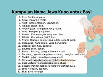 30 Nama Jawa Kuno untuk Bayi Perempuan dan Laki-laki