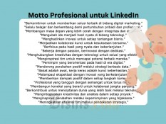 43 Contoh Motto Profesional LinkedIn untuk Personal Branding