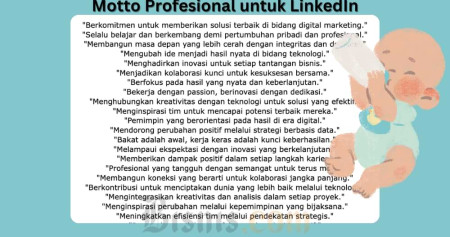 Kumpulan contoh motto profesional untuk LinkedIn sebagai cara membangun personal branding yang baik./Bisnis.com