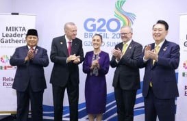 Prabowo Bertemu Para Pemimpin MIKTA di KTT G20 Brasil