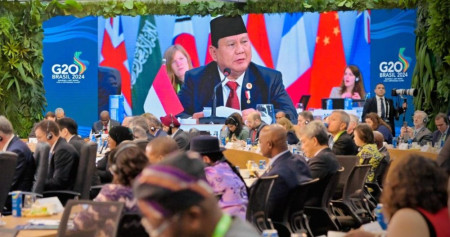 Presiden Republik Indonesia Prabowo Subianto menghadiri sesi pertama Konferensi Tingkat Tinggi (KTT) G20 di Brasil yang berlangsung pada Senin, 18 November 2024. Foto: BPMI Setpres/Laily Rachev