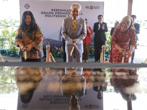 Peresmian Grand Premiere Hall dan Masjid Sahid Nurul Iman di kampus Politeknik Sahid, Tangerang Selatan, Banten.