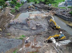 Perbaikan Dam Gambiran Yang Rusak Diterjang Banjir