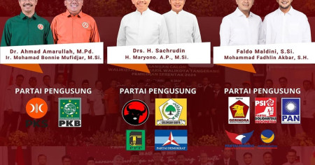 3 pasangan Calon Wali kota dan wakil wali kota Tangerang/KPUTangerang