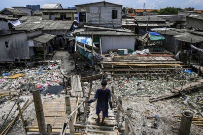 Kampung Dadap di Tangerang Dipenuhi Sampah