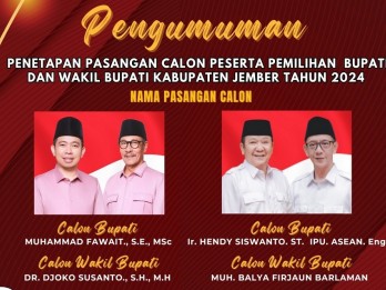 Profil Calon Bupati Jember dan Wakilnya: Petahana Digoyang Koalisi Gendut