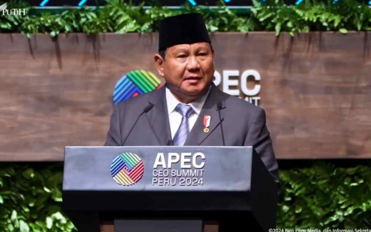 Tangkapan layar Presiden Prabowo Subianto saat memberikan sambutan di KTT OPEC pada Kamis (14/11/2024) - Setpres