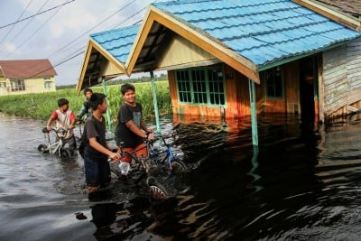 Banjir Luapan Sungai Di Palangka Raya