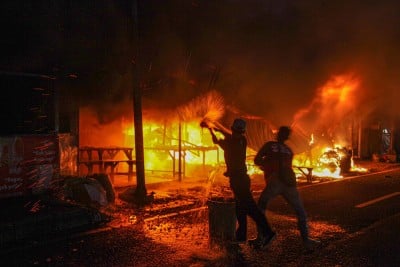 Kebakaran Bengkel Motor Di Depok