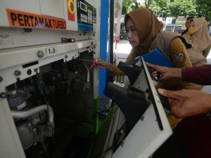 Unit Pelaksana Teknis (UPT) Metrologi Legal Dinas Perdagangan dan Perindustrian Kabupaten Boyolali melakukan pengawasan terhadap sejumlah SPBU