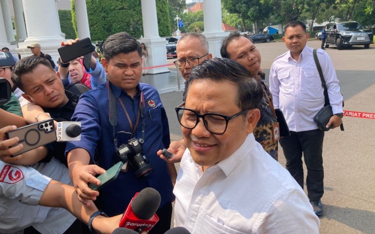 Menteri Koordinator Bidang Pemberdayaan Masyarakat Muhaimin Iskandar atau Cak Imin saat ditemui di Istana Presiden, Rabu (30/10/2024). JIBI - Dany Saputra