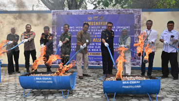 Pemusnahan Barang Milik Negara Eks Penindakan Bea Cukai