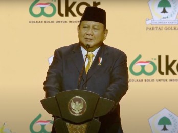 Prabowo Sapa Puan di HUT ke-60 Golkar, Apresiasi PDIP jadi Oposisi