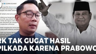 Legowo Hasil Pilkada, Ridwan Kamil Beri Ucapan Selamat ke Pramono-Anung