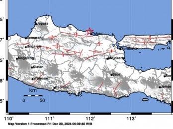 Gempa Magnitudo 3,1 Guncang Tuban Jawa Timur