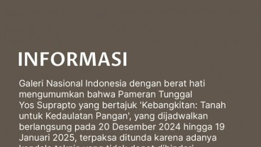 Galeri Nasional Jelaskan Persoalan Pameran Yos Suprapto yang Batal Digelar