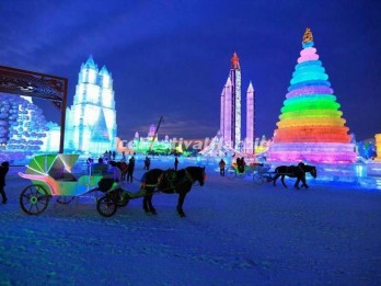 Resmi Dibuka! Taman Es dan Salju Terbesar di Dunia