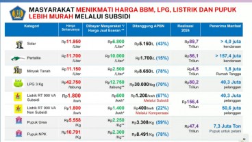 Ini Daftar Harga BBM, LPG, hingga Listrik Jika Tanpa Subsidi