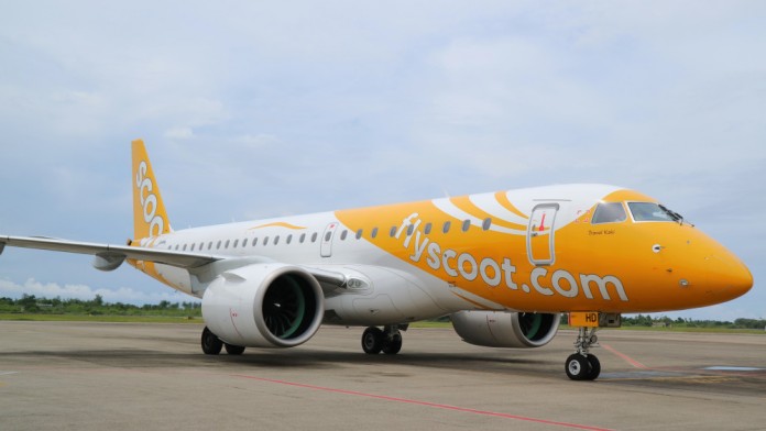 Penerbangan Perdana Scoot Rute Singapura-Padang Angkut 89 Penumpang