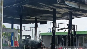 SPBU di Sukoharjo Terbakar setelah L300 Meledak saat Isi BBM