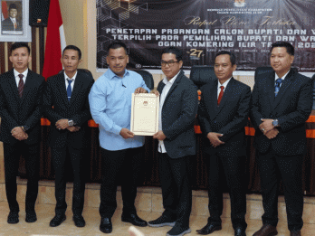 KPU Tetapkan Muchendi-Supriyanto sebagai Bupati dan Wabup OKI Terpilih 2025-2030