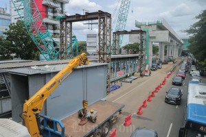 Progres Pembangunan LRT Jakarta Fase 1B Velodrome - Manggarai