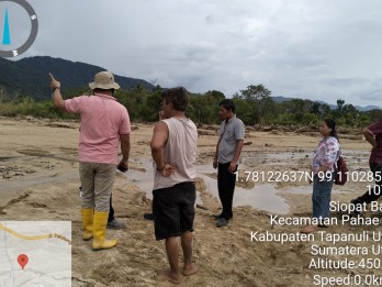 Tertimbun Lumpur hingga Pohon, Lahan Pertanian di Tapanuli Utara Butuh Rehabilitasi