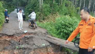 Akses Jalan di Muba Terputus Imbas Longsor