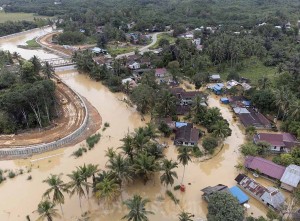 Kawasan Sepaku, Penajam Paser Utara, Terendam Banjir