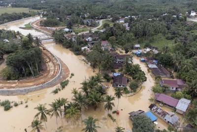 Kawasan Sepaku, Penajam Paser Utara, Terendam Banjir