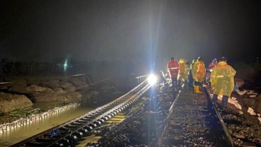 Jalur Kereta Api di Grobogan Kembali Terdampak Luapan Air