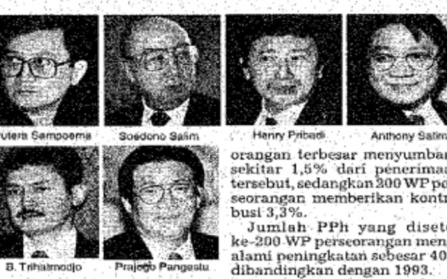 Historia Bisnis: Putera Sampoerna, Salim, Prajogo Pangestu hingga TP Rachmat Dalam Daftar Pembayar Pajak Terbesar