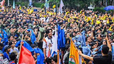 Mahasiswa Gelar Aksi Bertajuk Indonesia Gelap Menyikapi Pemotongan Anggaran Pendidikan