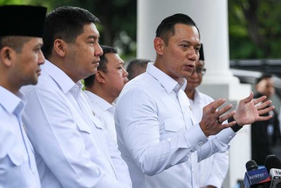 Agus Harimurti Yudhoyono Berikan Keterangan Setelah Mengikuti Ratas Dengan Presiden Prabowo