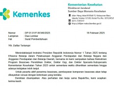 Kemenkes Batalkan Beasiswa Pendidikan Dokter 2025 karena Efisiensi Anggaran