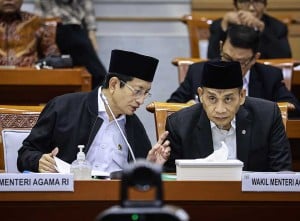 Menag Nasaruddin Umar Ikuti Raker Dengan DPR Bahas Penyelengaraan Haji 2025