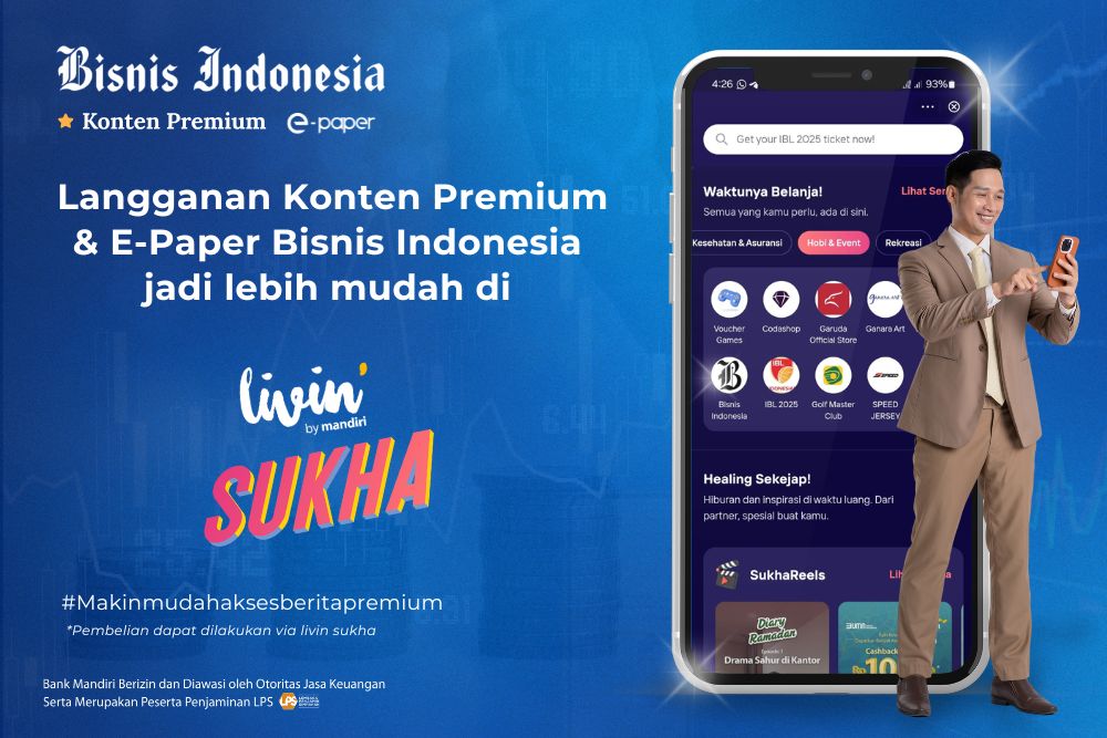 Bisnis Indonesia Hadir di Livin' Sukha, Langganan Jadi Lebih Mudah