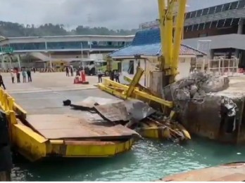 Polisi Cari Penyebab Kapal Portlink III Tabrak Jembatan di Pelabuhan Merak