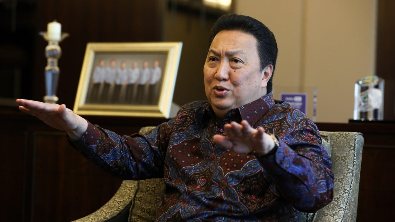 Presiden Direktur PT Adaro Energy Indonesia Tbk. (ADRO) Garibaldi Thohir memberikan keterangan saat wawancara dengan redaksi Bisnis Indonesia di Jakarta, Selasa 25/6/2024)./Bisnis/Arief Hermawan P