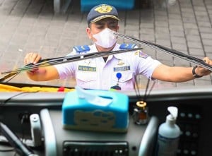 Pemeriksaan Bus Pariwisata Saat Ramp Check Angkutan Lebaran di Bali