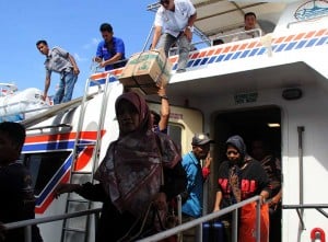 Sejumlah Warga di Riau Mudik Lebih Awal Menggunakan Kapal