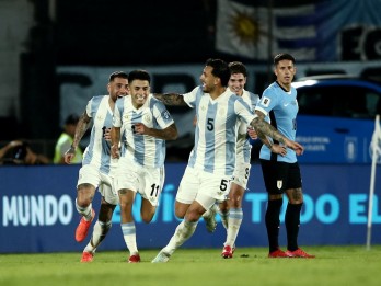 Tanpa Lionel Messi, Timnas Argentina Susah Payah Bekuk Uruguay