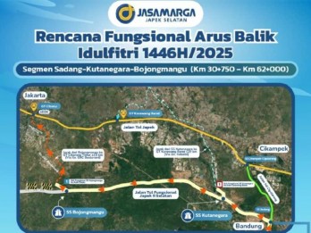 Arus Mudik, Jasa Marga Siapkan Jalur Fungsional Tol Jakarta-Cikampek II Selatan