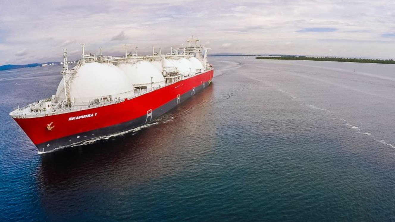 Kapal tanker gas Ekaputra 1. Pengangkutan gas merupakan salah satu lini usaha PT Humpuss Intermoda Transportasi Tbk./hits.co.id